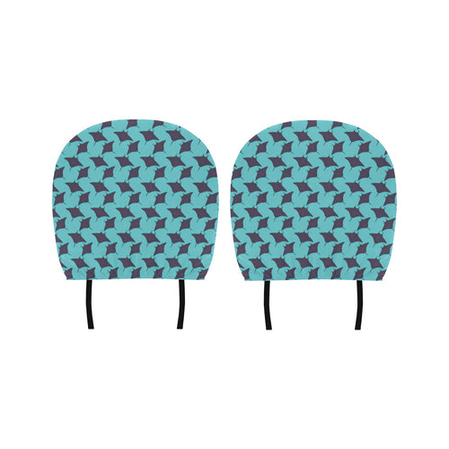 Stingray Pattern Print Design 02 Car Headrest Cover