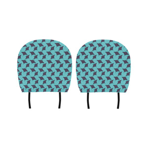 Stingray Pattern Print Design 02 Car Headrest Cover