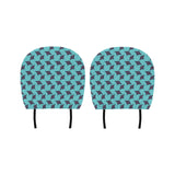 Stingray Pattern Print Design 02 Car Headrest Cover