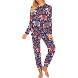 Elephant indian style ornament pattern Women's All Over Print Pajama Set