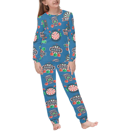 Darts Pattern Print Design 02 Kids' Boys' Girls' All Over Print Pajama Set