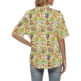 Guinea Pig Pattern Print Design 04 Women's All Over Print Hawaiian Shirt