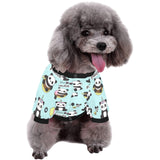 Cute baby panda pattern All Over Print Pet Dog Round Neck Fuzzy Shirt