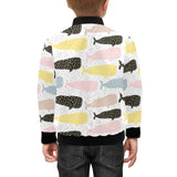 Whale dot pattern Kids' Boys' Girls' Bomber Jacket