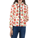 Tomato pattern Women's Padded Hooded Jacket