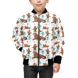 sea lion Seals jellyfish pattern Kids' Boys' Girls' Bomber Jacket