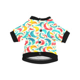 Colorful moon pattern All Over Print Pet Dog Round Neck Fuzzy Shirt