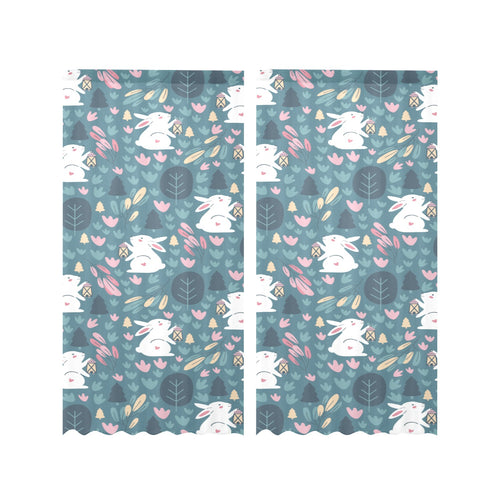 Cute rabbit pattern Gauze Curtain