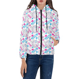 Darts Pattern Print Design 01 Women's Padded Hooded Jacket