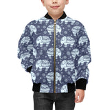 Elephant tribal design pattern Kids' Boys' Girls' Bomber Jacket