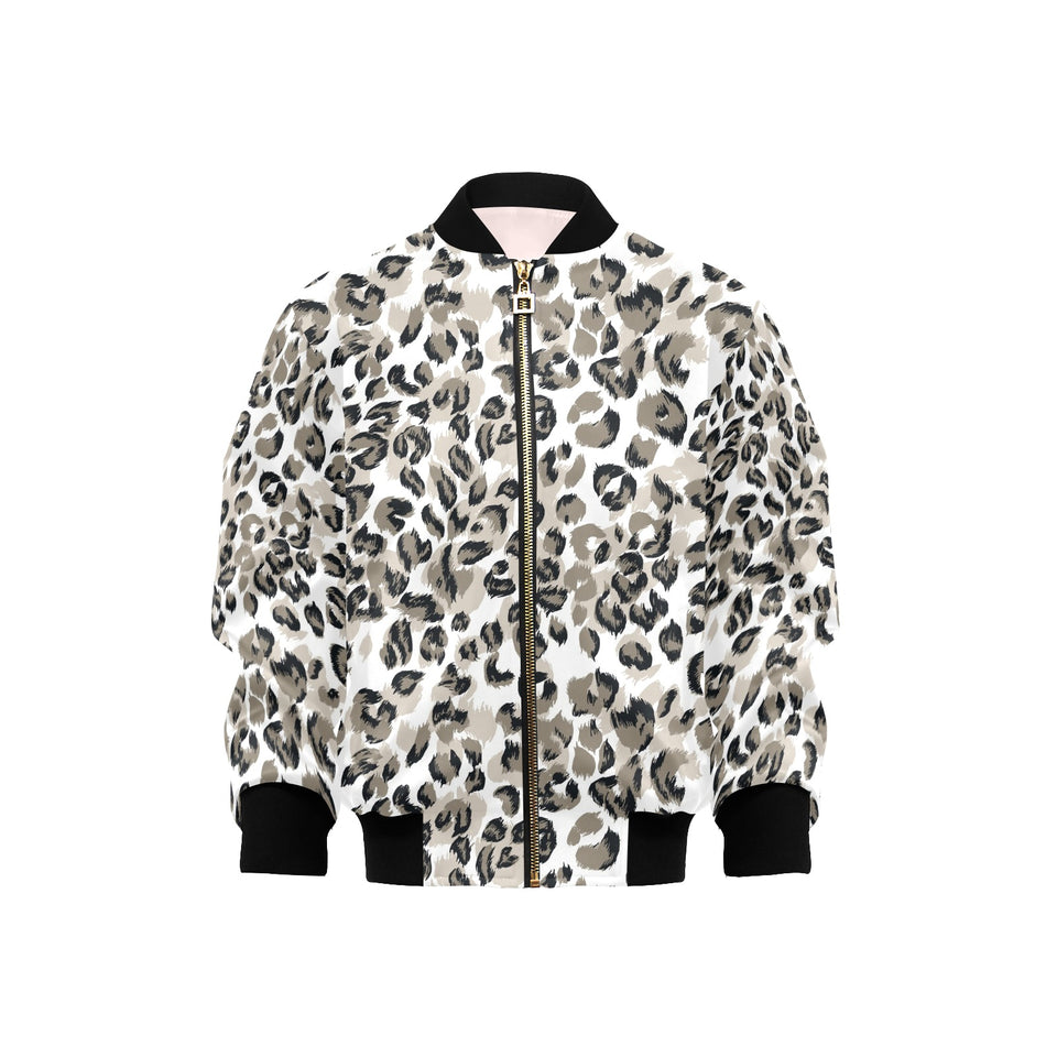 Leopard skin print pattern Kids' Boys' Girls' Bomber Jacket