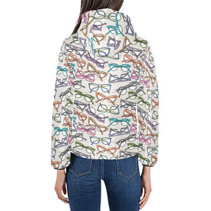 Sun Glasses Pattern Print Design 01 Women's Padded Hooded Jacket