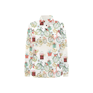 Bicycle Pattern Print Design 05 Women's Long Sleeve Polo Shirt