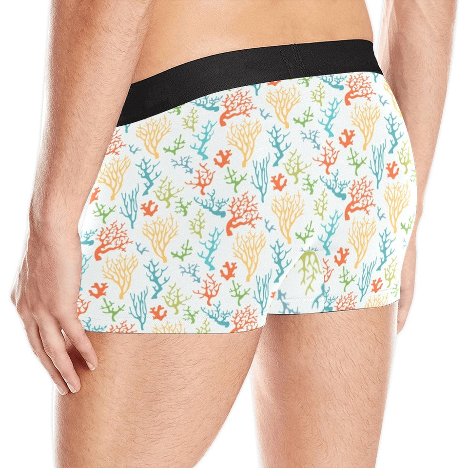 Coral Reef Pattern Print Design 02 Men's All Over Print Boxer Briefs Men's Underwear
