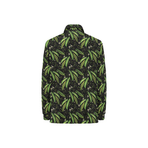 Green Peas Pattern Print Design 02 Women's Long Sleeve Polo Shirt