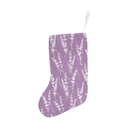 Lavender flowers purple pattern Christmas Stocking