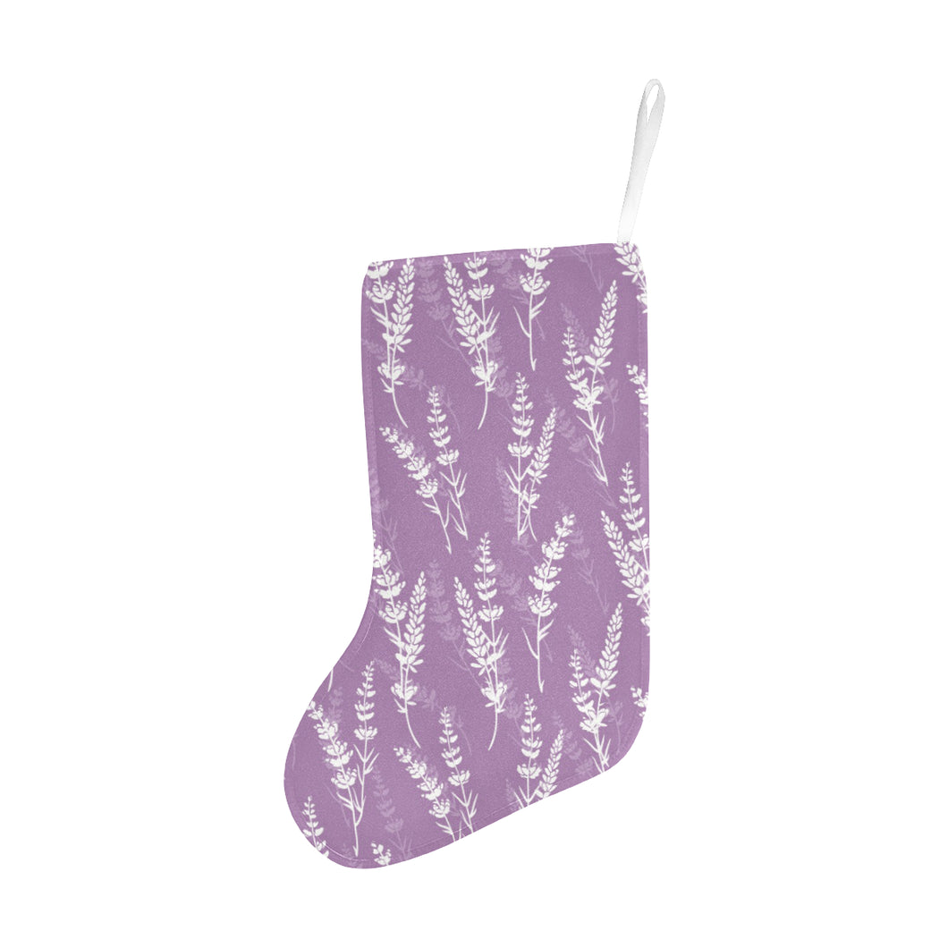 Lavender flowers purple pattern Christmas Stocking