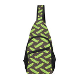 Green Peas Pattern Print Design 05 All Over Print Chest Bag