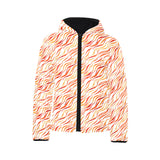 Fire flame watercolor pattern Kids' Boys' Girls' Padded Hooded Jacket