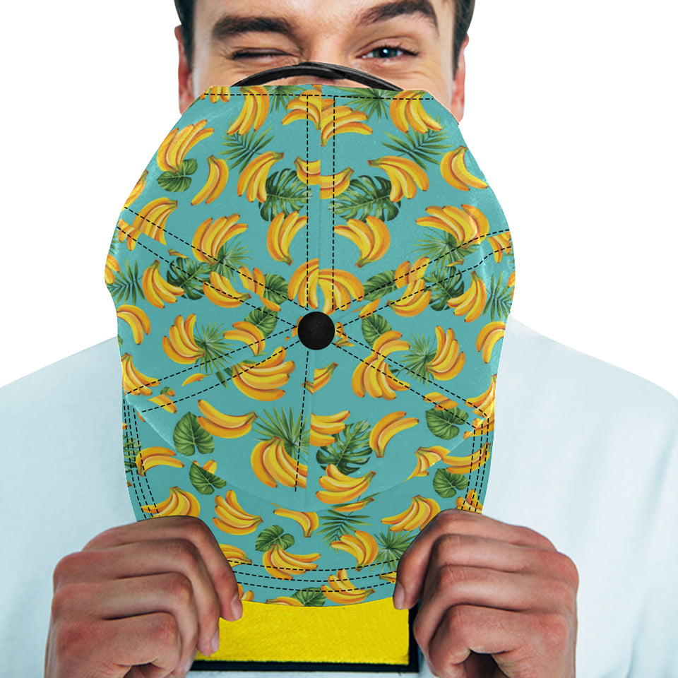 Banana Palm Leaves pattern background All Over Print Snapback Cap