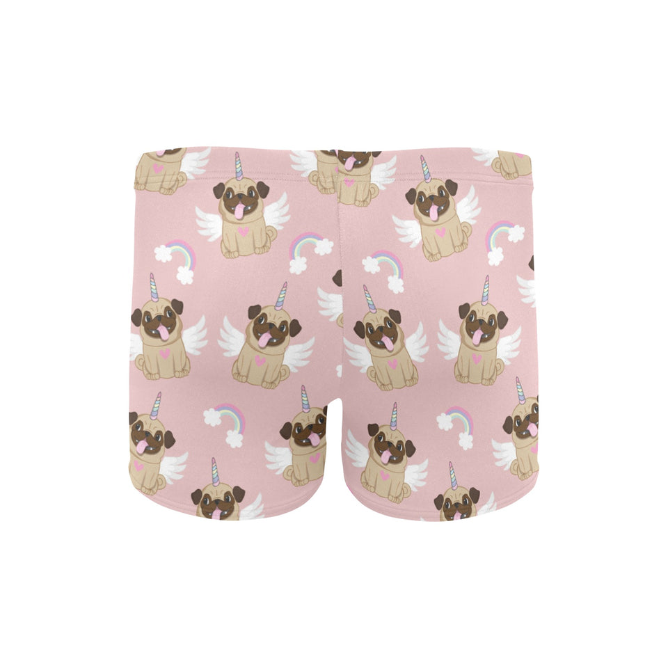 Cute unicorn pug pattern Men's Swimming Trunks