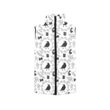 Crows floral wreath rabbit pattern Women's Padded Vest