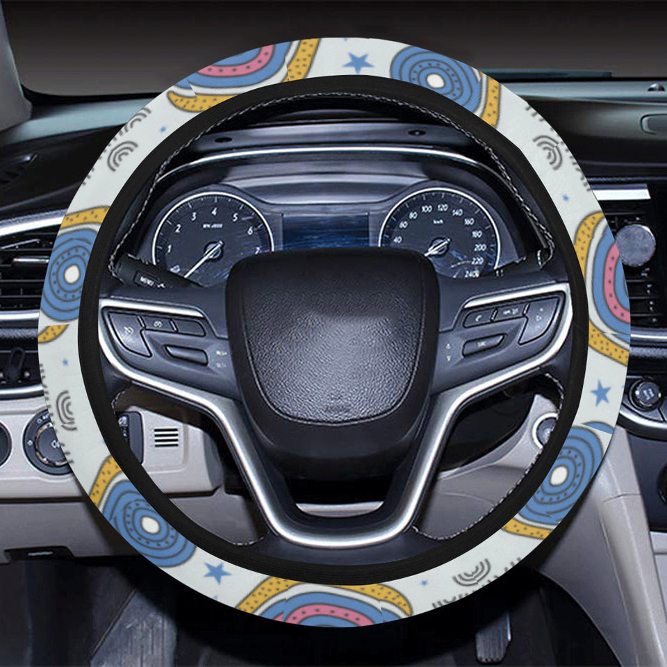 Snail Pattern Print Design 05 Car Steering Wheel Cover