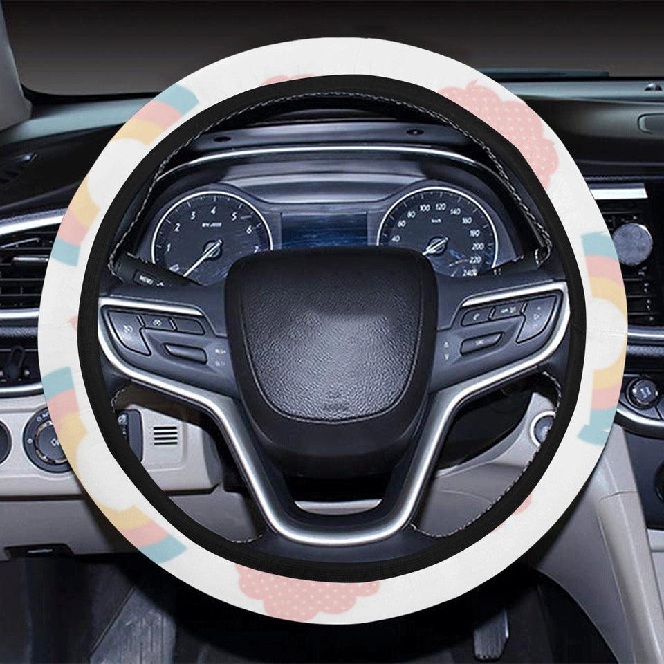 Cute rainbow clound pattern Car Steering Wheel Cover