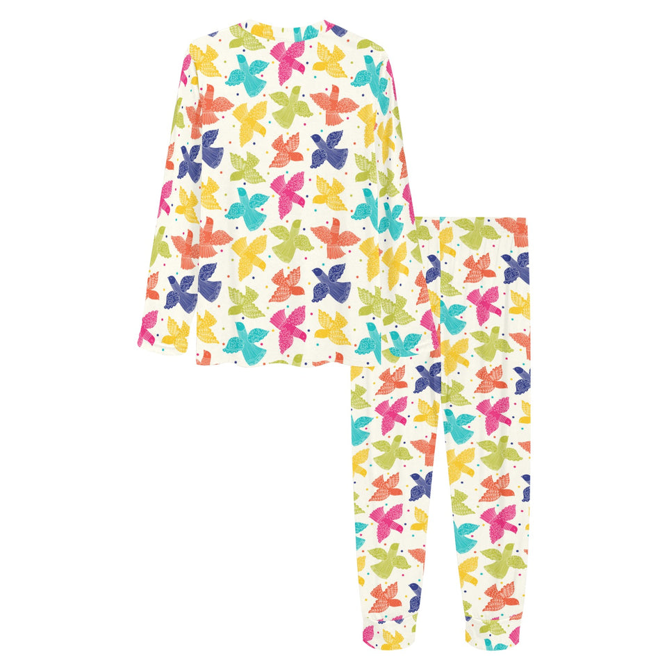 Pigeon Pattern Print Design 01 Women's All Over Print Pajama Set