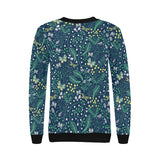 butterfly leaves pattern Women's Crew Neck Sweatshirt