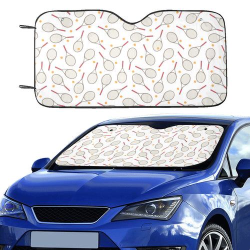 Tennis Pattern Print Design 04 Car Sun Shade