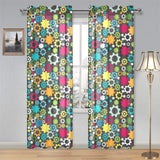 Gear Pattern Print Design 03 Gauze Curtain
