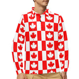 Canada Pattern Print Design 05 Men's Long Sleeve Polo Shirt