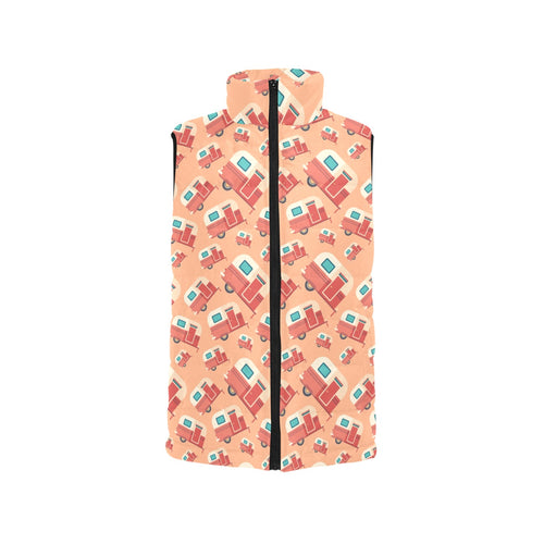 Camper Van Pattern Print Design 03 Men's Padded Vest