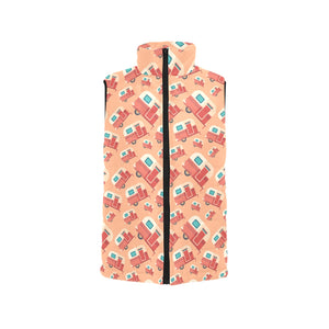 Camper Van Pattern Print Design 03 Men's Padded Vest