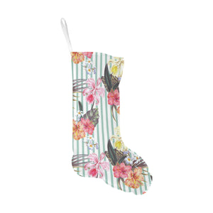 Colorful orchid flower pattern Christmas Stocking