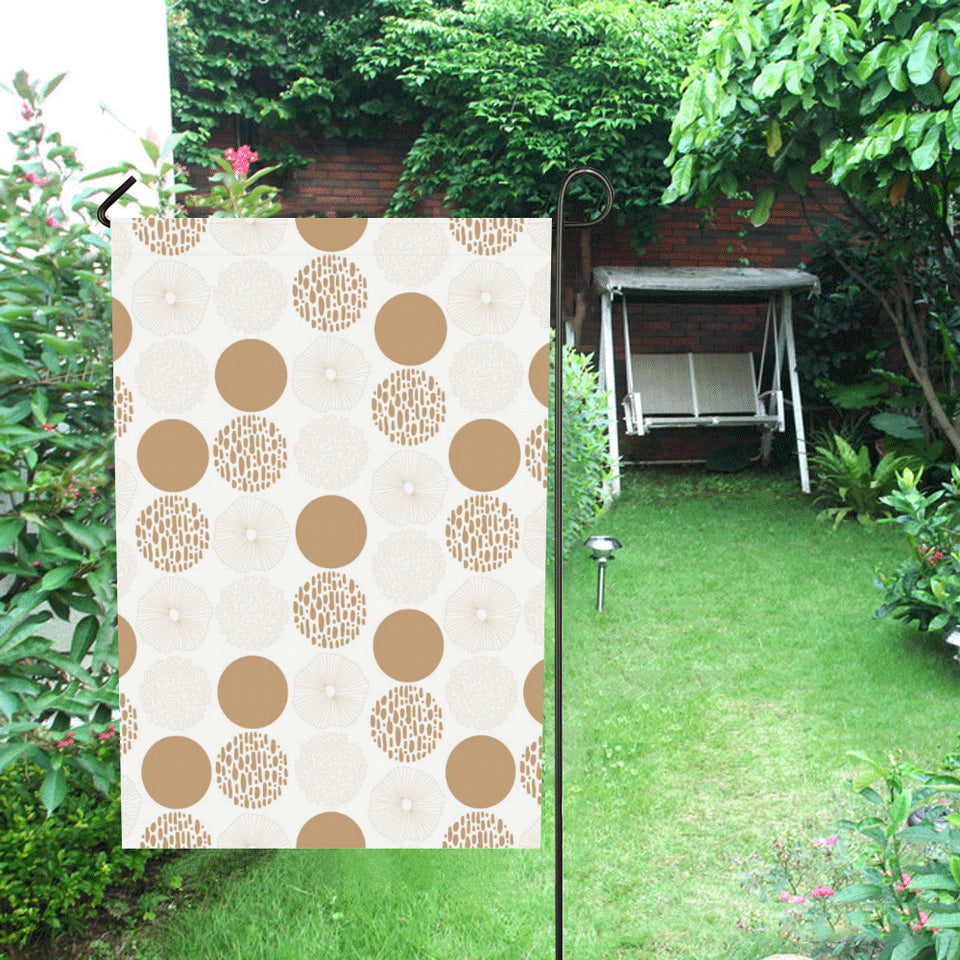 Gold Texture mushroom pattern House Flag Garden Flag