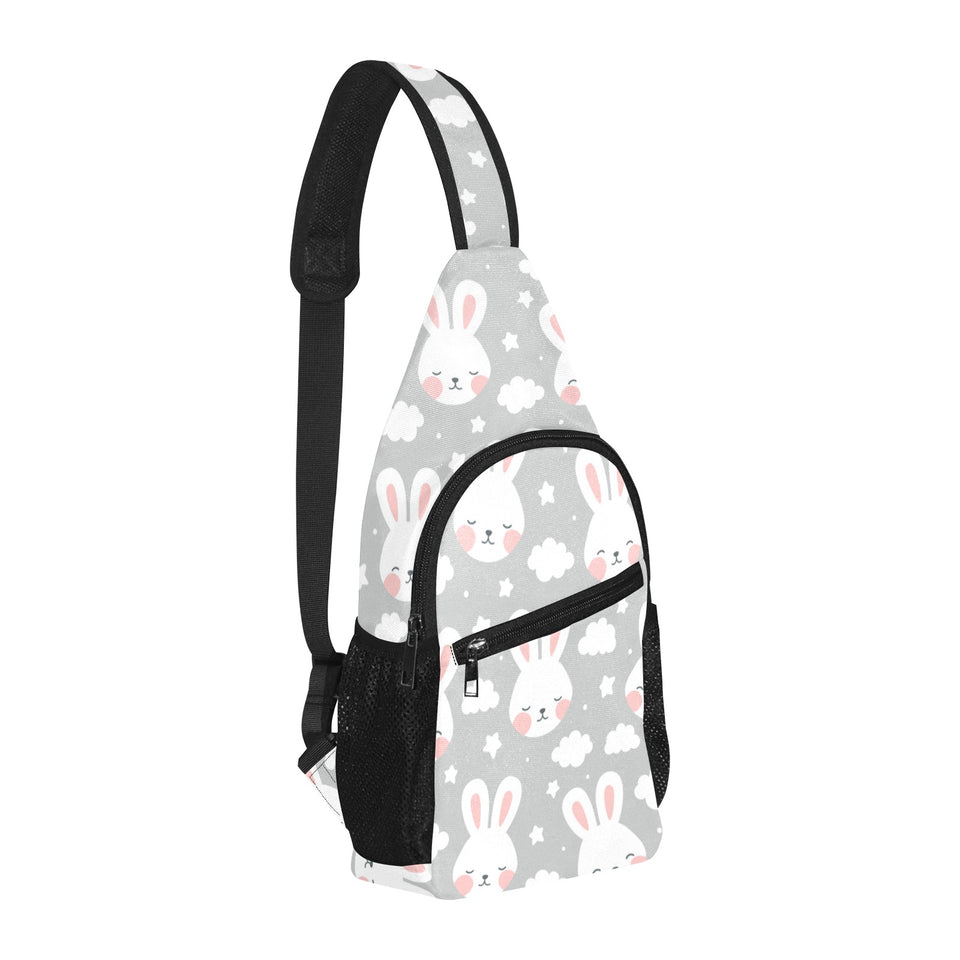 Rabbit cloud Pattern All Over Print Chest Bag