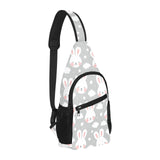 Rabbit cloud Pattern All Over Print Chest Bag