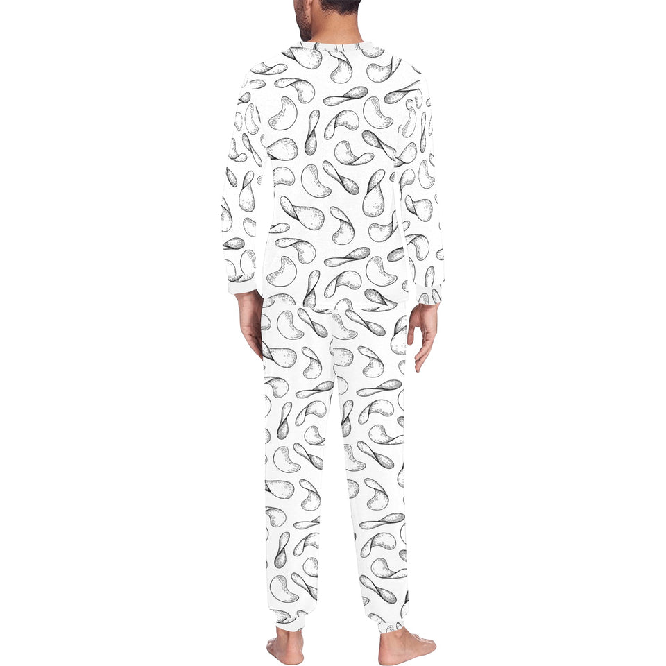 Potato Chips Pattern Print Design 04 Men's All Over Print Pajama