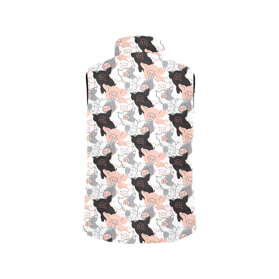 Pig Pattern Print Design 05 Men's Padded Vest