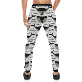Black whale pattern Unisex Casual Sweatpants