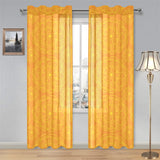 Orange traditional indian element pattern Gauze Curtain