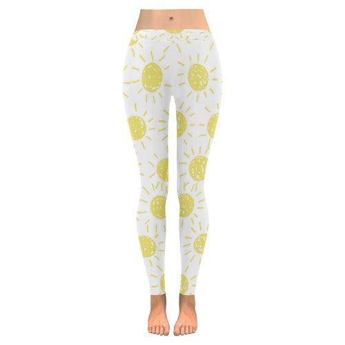 hand drawn sun pattern Women's Legging Fulfilled In US