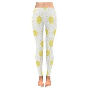 hand drawn sun pattern Women's Legging Fulfilled In US