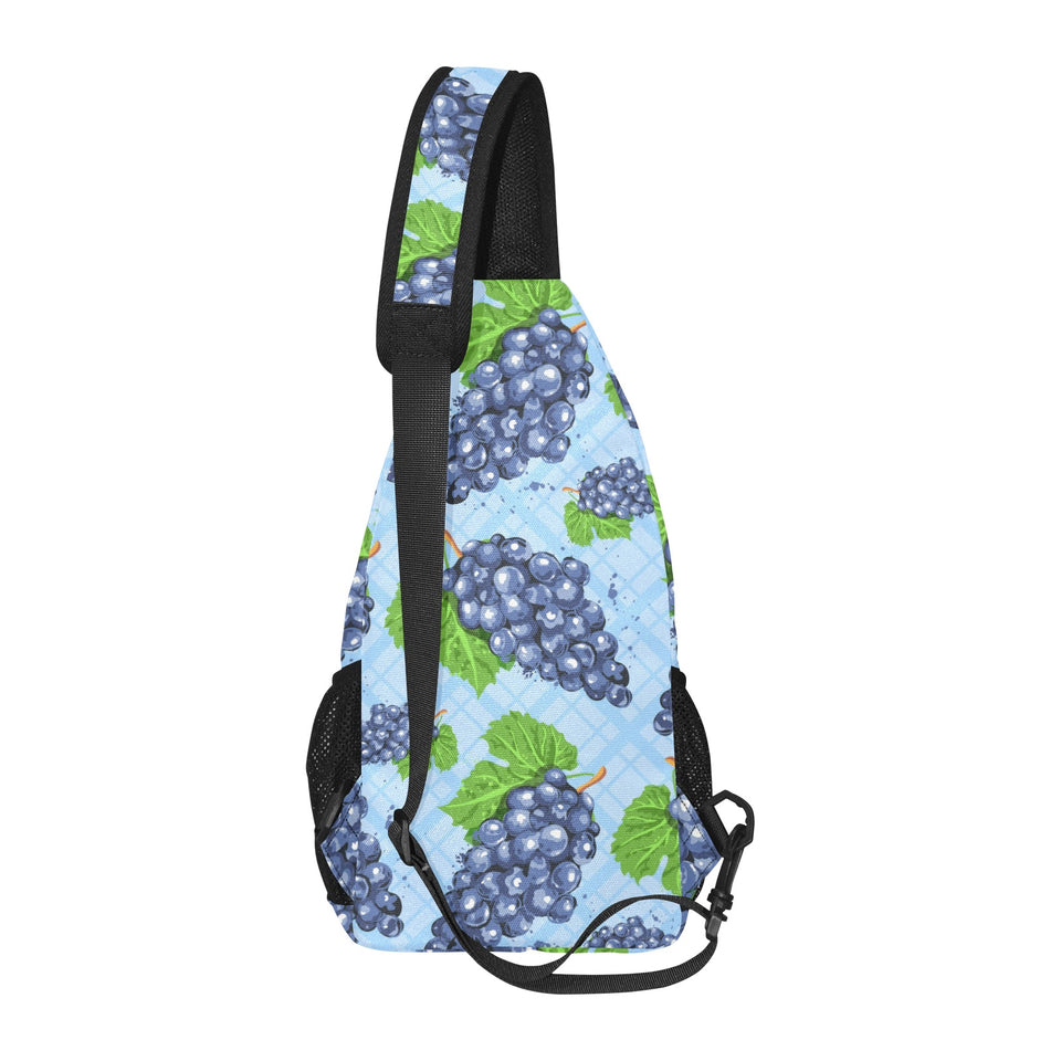 Watercolor grape pattern All Over Print Chest Bag