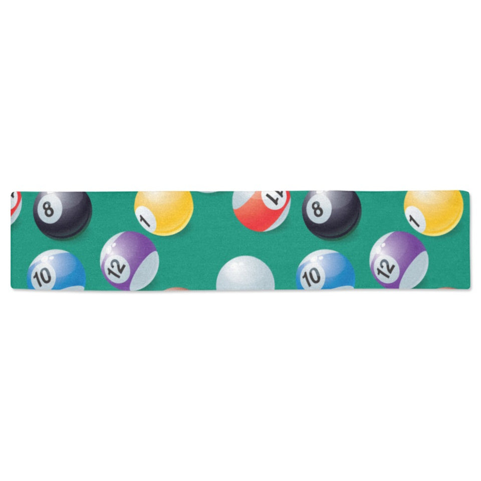 Billiard Ball Pattern Print Design 01 Table Runner