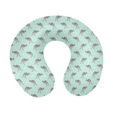 Kangaroo pattern background U-Shaped Travel Neck Pillow