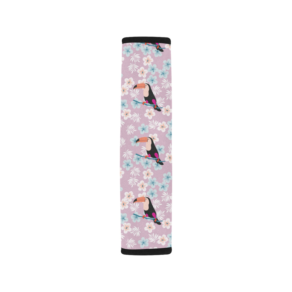 Beautiful toucan flower leaves Car Seat Belt Cover
