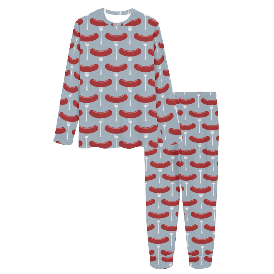 Sausage Pattern Print Design 02 Women's All Over Print Pajama Set